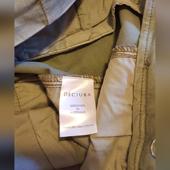 Decjuba army green stretch jeans unique styling fits 6-10 - Picture 6 of 10